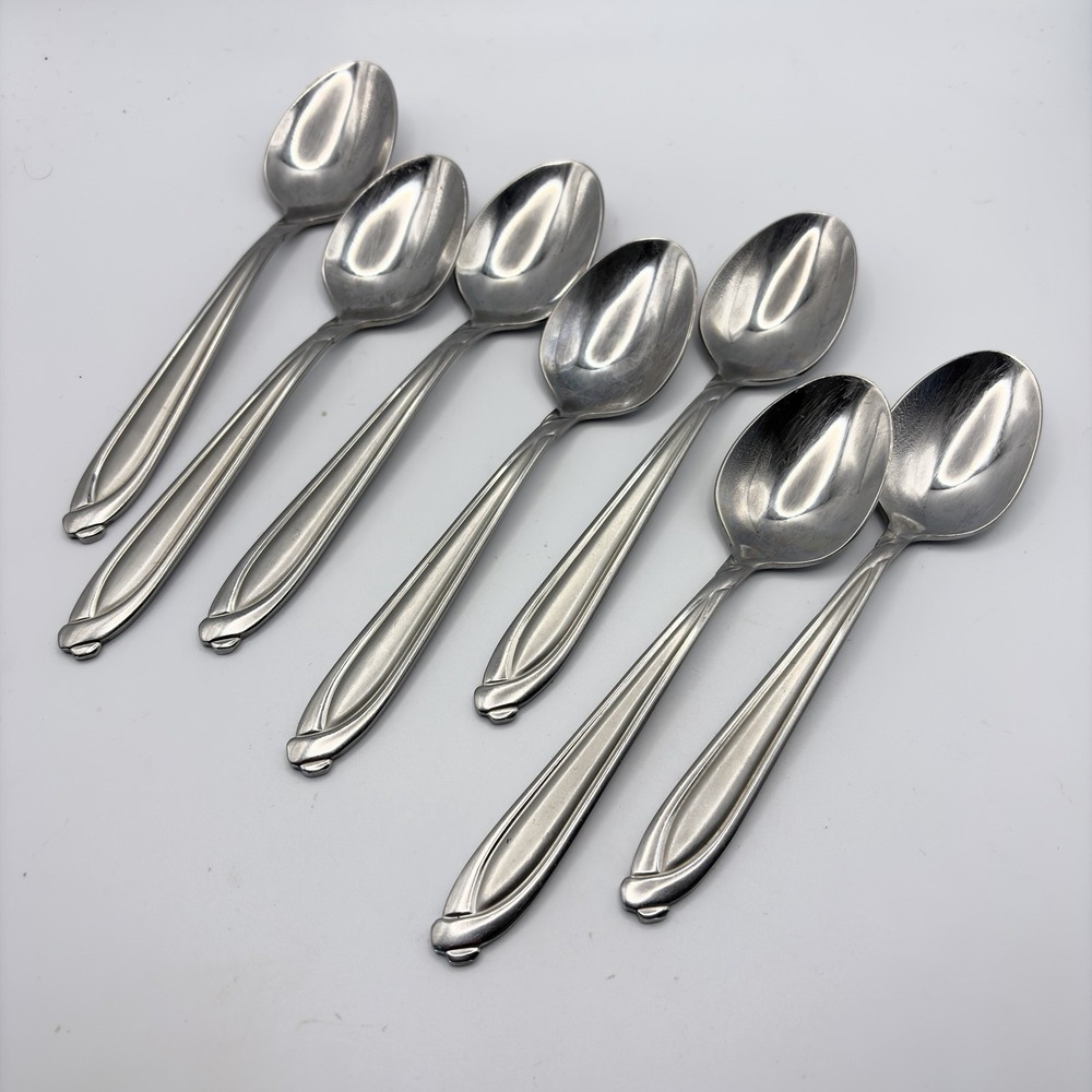 7 Hampton Silversmiths CONCORDE Small 6.5"  Spoons Stainless Steel Flatware 18/8